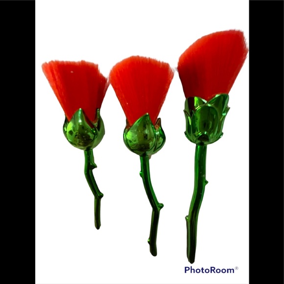 Other - Rose Make Up Brushes - Set of 3